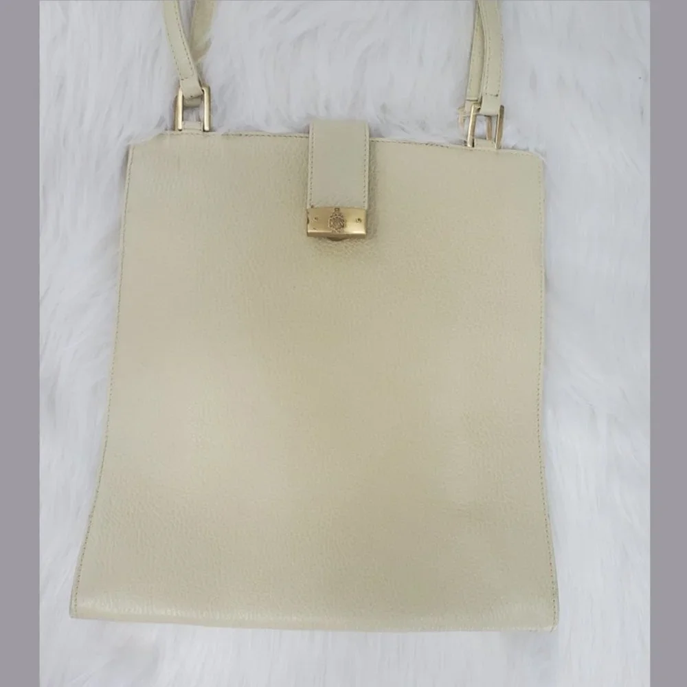 Mark Cross Italian Leather Shoulder Purse Crossbody Bag -Vintage Luxury Designer - Picture 2 of 11